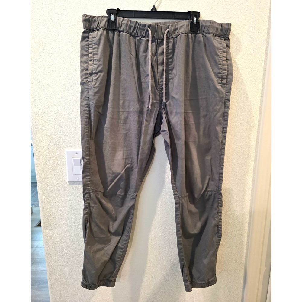 Goodfellow & Co Men's Gray Cotton Stretch Twill Taper Chino Joggers LG waist 36